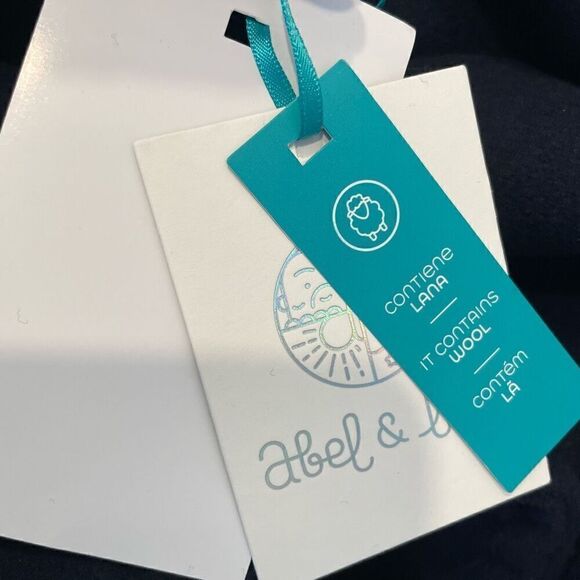 ABEL & LULA GIRLS BLUE VIRGIN WOOL BELTED COAT Size 4 - Picture 6 of 7